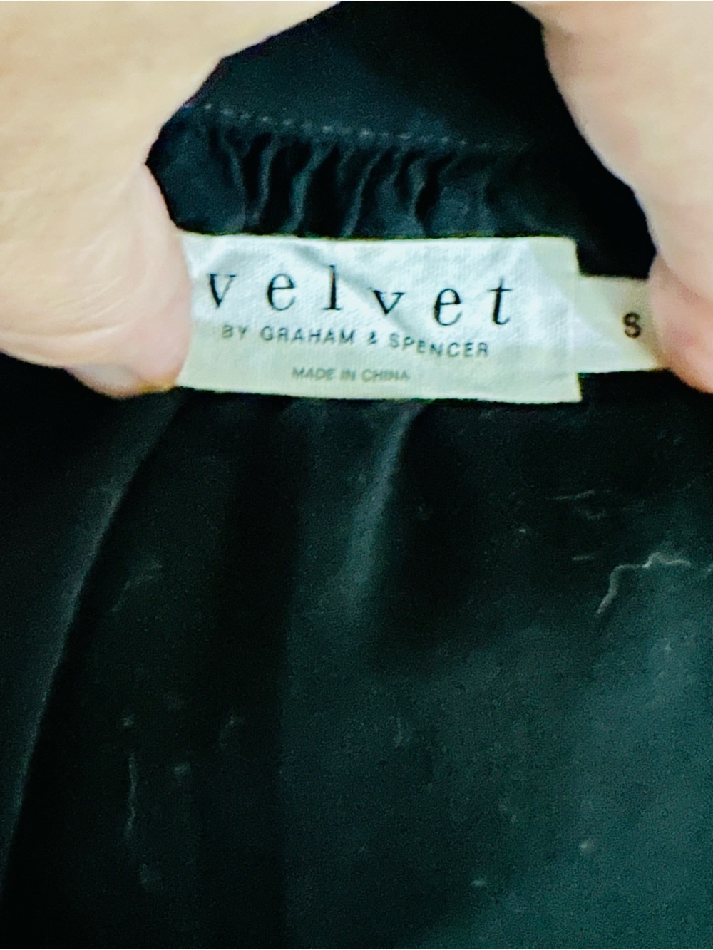 Velvet by Graham & Spencer Black Rayon Popover Blouse Size S - Picture 4 of 6
